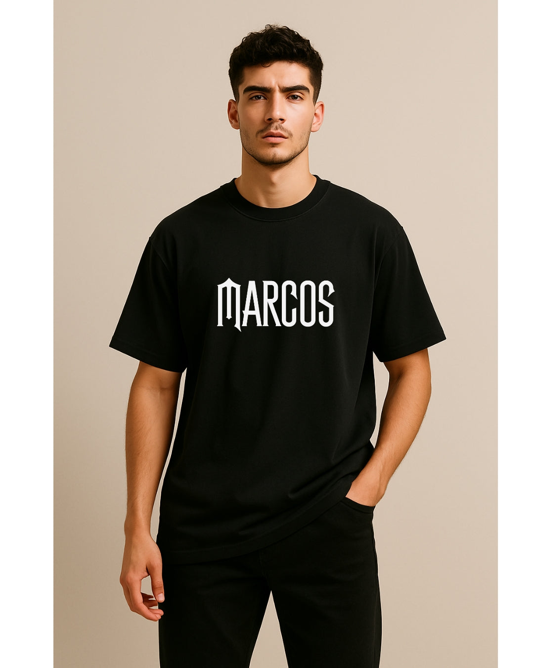 MARCOS: Front Printed Oversized Tshirt Unisex