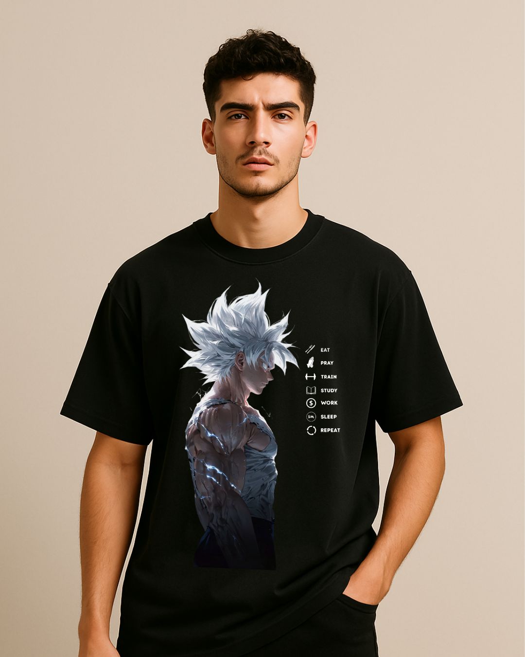 "Grind Mode: Ultra Instinct Oversized Tee"
