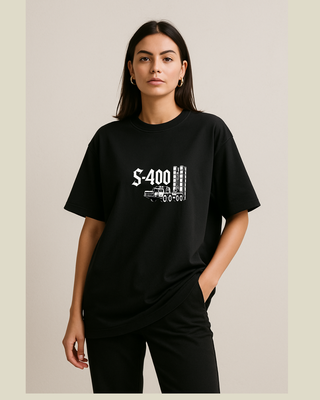 S400: Front Printed Oversized Tshirt